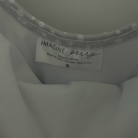 Imagine Perry Swimsuit Size Small Taupe/Grey Ruffle Neckline and Back - Picture 3 of 3